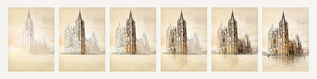 Proceso_dibujo_ilustracion_catedral_de_leon_javier_sahagun